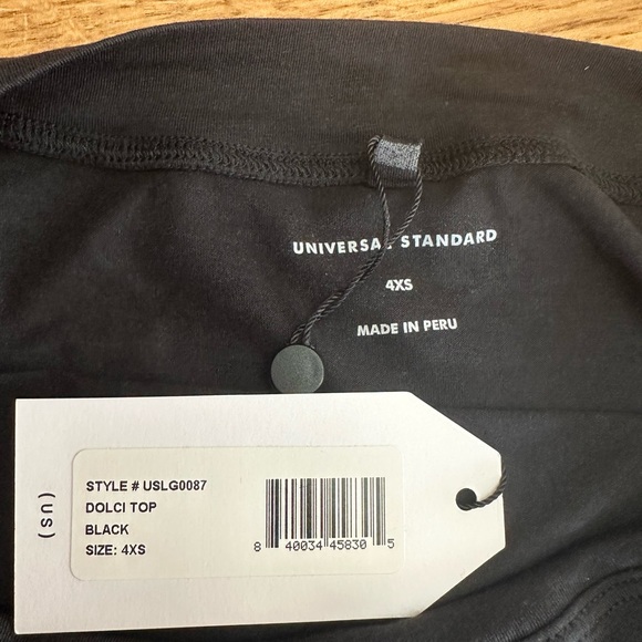 Universal Standard NWT black long sleeve Dolci Top Sz 4XS, 0/00, 4XS 18" Ptp - Picture 8 of 12
